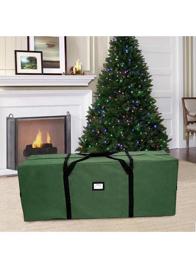 OurWarm OurWarm Christmas Tree Storage Bag Extra Large Heavy Duty Storage Containers with Reinforced Handles Zipper for 7.5ft Artificial Tree, 50" x 15" x 20" 600D Oxford Xmas Holiday Tree Storage Bag, Green  - Image 5