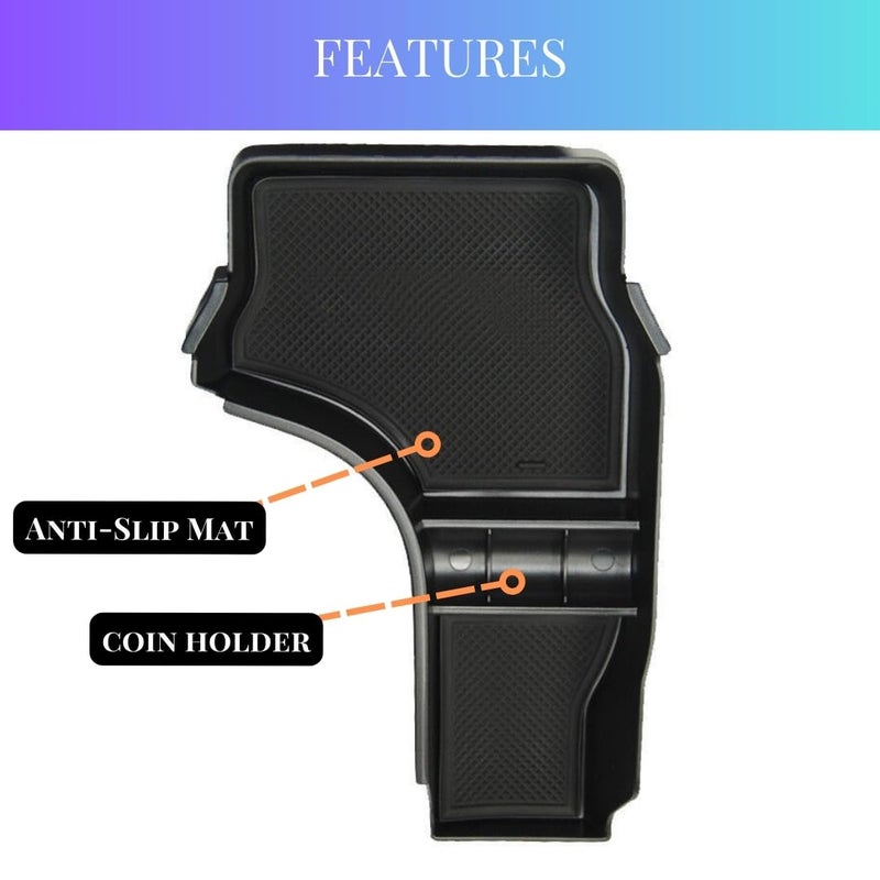  تي ار اكس اوتو منظم مسند الذراع المركزي من TRX AUTO لسيارات لكزس IS IS200t IS250 IS300 IS350 موديلات 2013 و2014 و2015 و2016 و2017 | صندوق تخزين مركزي مع صينية تنظيم | ملحقات لكزس - Image 3