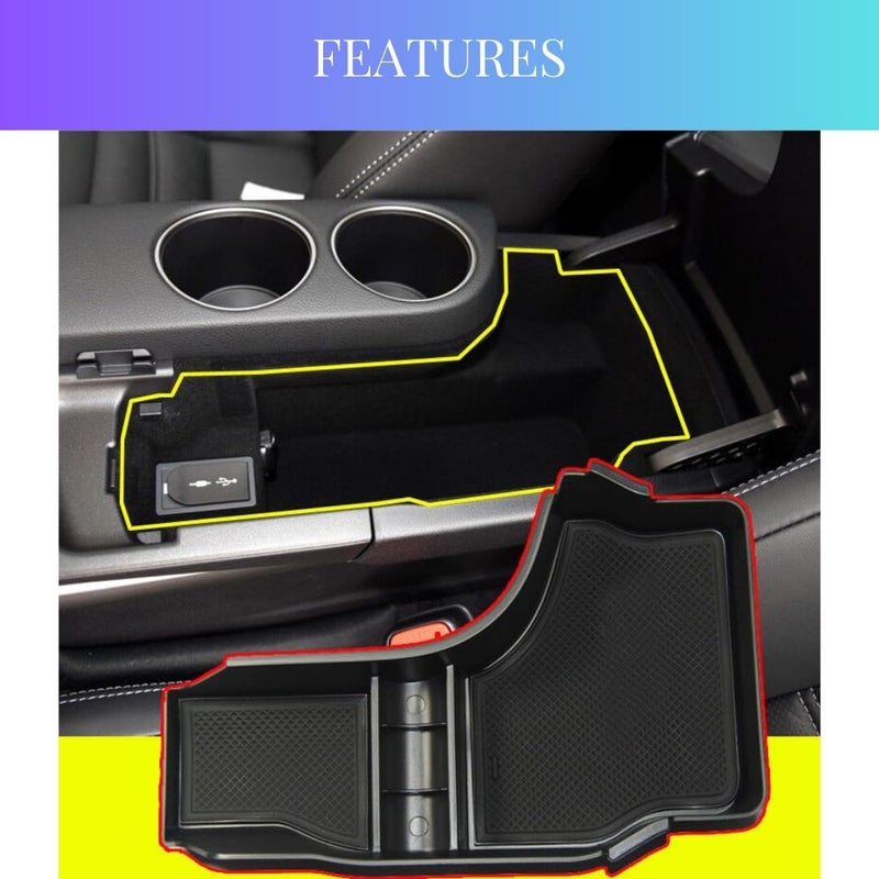  تي ار اكس اوتو منظم مسند الذراع المركزي من TRX AUTO لسيارات لكزس IS IS200t IS250 IS300 IS350 موديلات 2013 و2014 و2015 و2016 و2017 | صندوق تخزين مركزي مع صينية تنظيم | ملحقات لكزس - Image 2