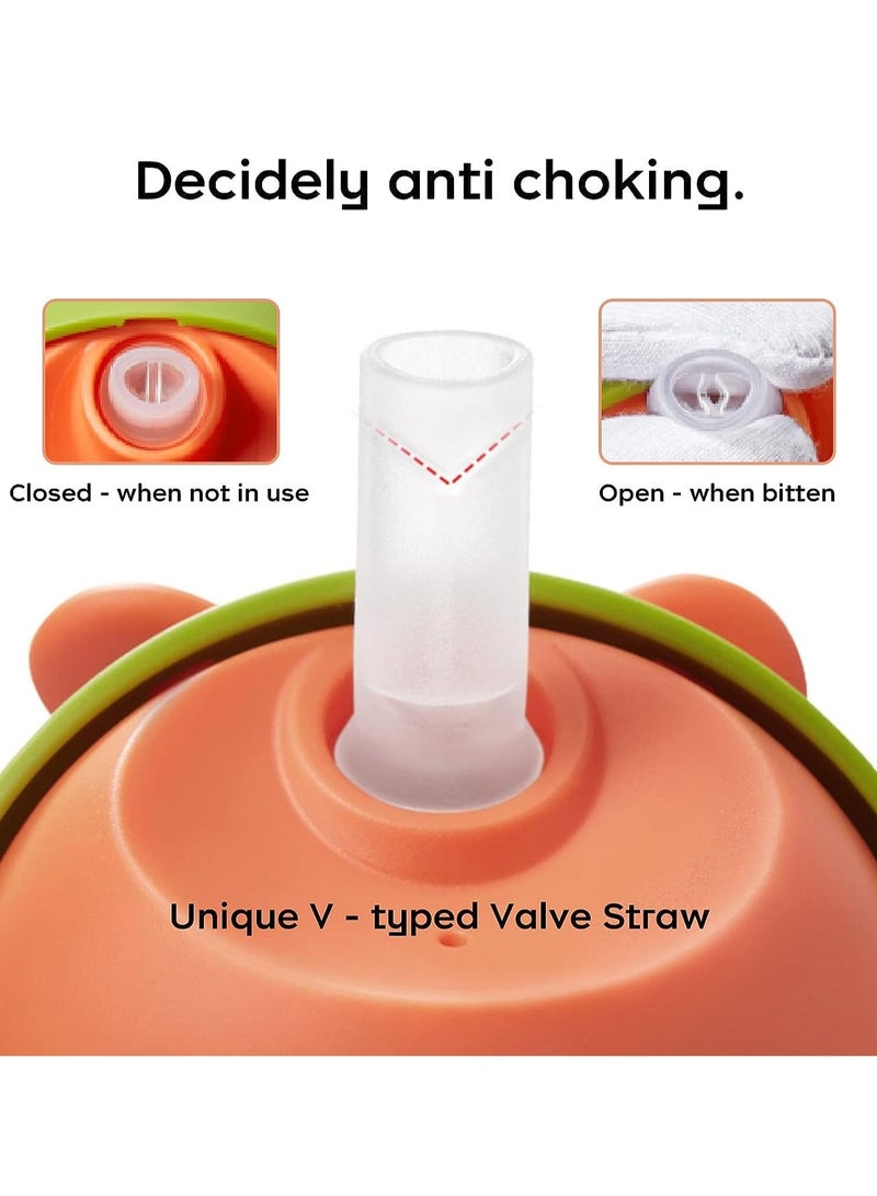 KASTWAVE Sippy Cup for Baby, No Spill Windmill Sippy Cups for Toddlers, Breakproof Tritan Toddler Sippy Cups with Silicone Soft Tip Straw and Handles for Infant, BPA Free 8.8oz - Image 5