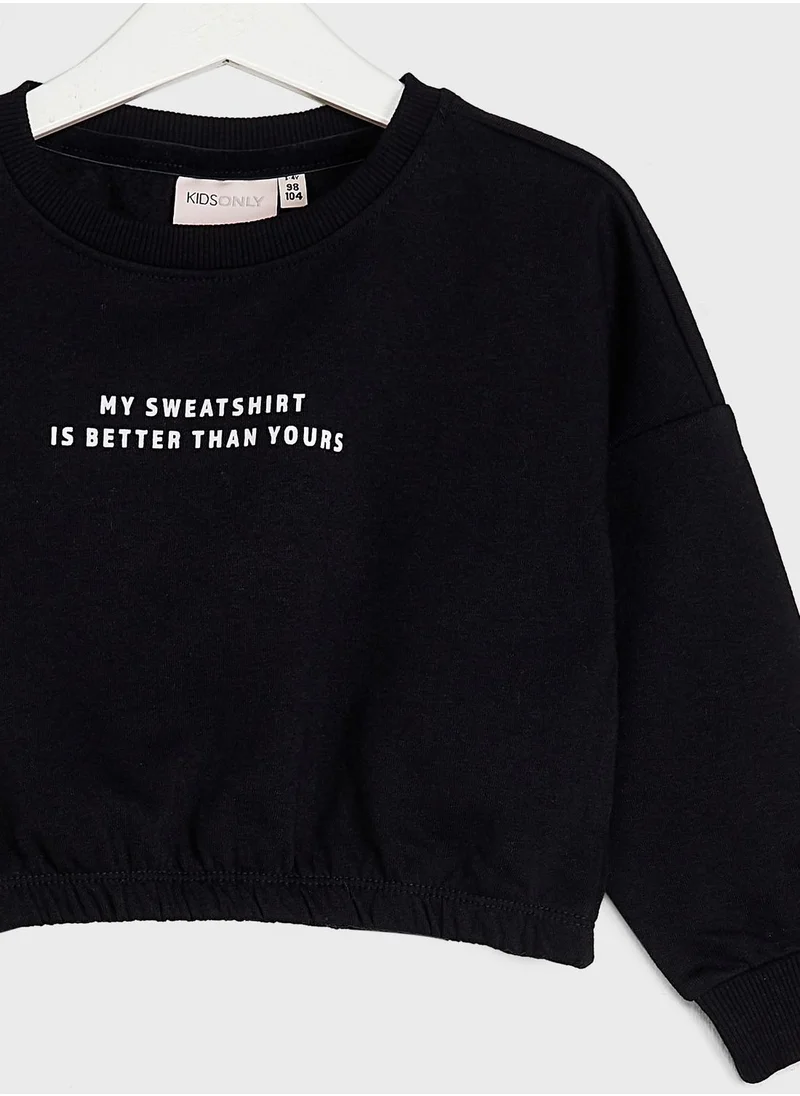 only_kids Infant Contrast Text Sweatshirt