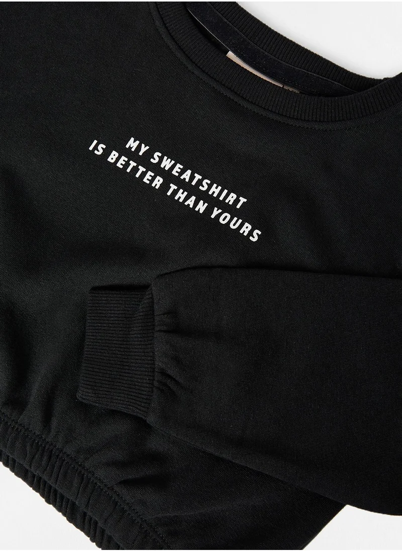 only_kids Infant Contrast Text Sweatshirt