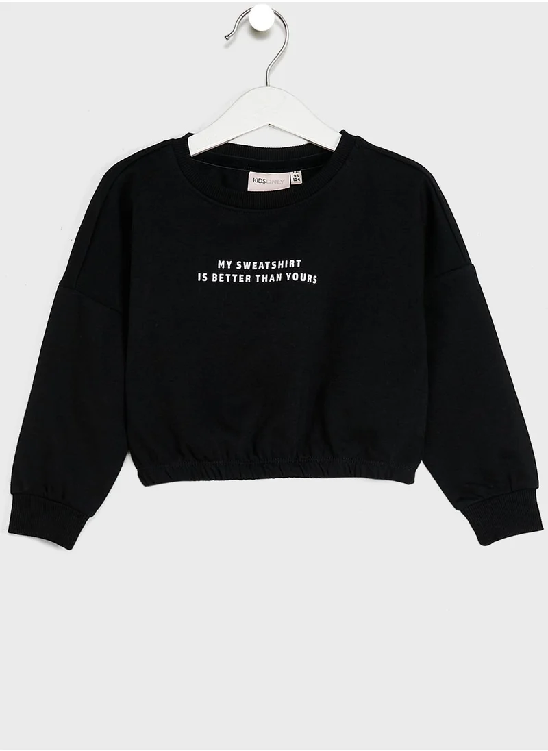 only_kids Infant Contrast Text Sweatshirt