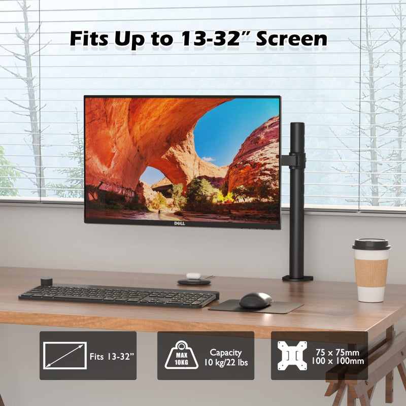 BONTEC 1home Triple Arm Desk Mount Ergonomic LCD Led Computer Monitor Bracket Stand Tilt Swivel Rotation 13-24 Screen Tv - Image 2