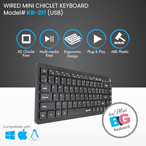 Prodot 5-in-1 Wired Combo Pack | 217 Mini Wired Keyboard + 205 Optical Mouse with Adjustable DPI + 4 in1 Port USB Hub + USB Type-A to Type-C OTG + Anti-Slip Mouse Pad | for Laptop/Desktop - Image 4