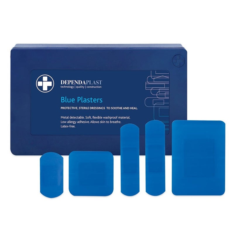 Dependaplast BLUE PLASTERS Assorted Sizes Pack of 120 - Image 3