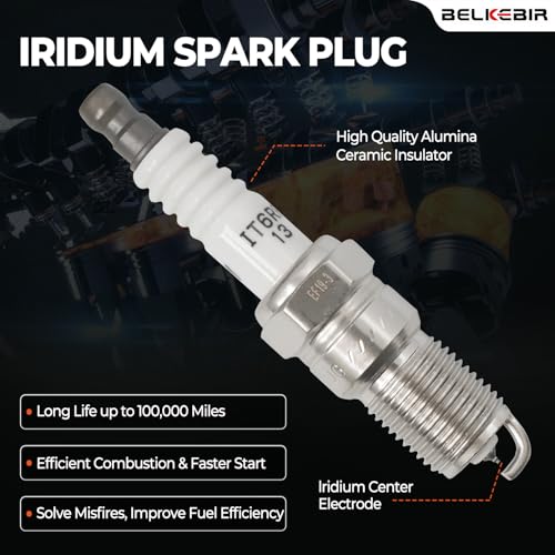 BELKEBIR Set of 6 Ignition Coil Pack & Iridium Spark Plugs Compatible with 3.0L V6 2001-2008 Ford Escape 500 Five Hundred Freestyles Taurus Mazda Tribute Mercury Mariner Montego Sable Replace DG500 FD502 SP493 - Image 5