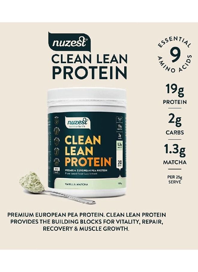 Nuzest Clean Lean Protein, Vanilla Matcha, 500gram, 20 Servings - pzsku/Z6AD90282B0B036896EFCZ/45/_/1680779299/1c6aadff-3930-4ed2-9943-8d7a7e66c24b