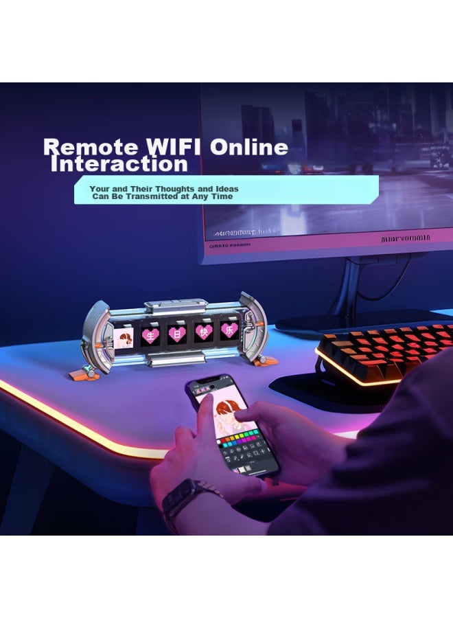 Divoom Time Gate, Any Screen Gaming Desk Decoration, Tech-themed Desktop Setup, Ambient Light, Diy Screen, Neon Tube, Electronic Clock, Creative Gift - Image 3