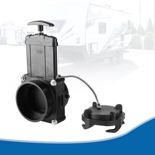 GLOBIZ RV Gate Valve 3Inch Hub to 3Inch Lug with Cap Glue on 3 PVC Sewer Pipe with Cement UVResistant Plastic Made1Pack Black8051 - Image 3