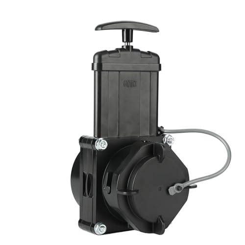 GLOBIZ RV Gate Valve 3Inch Hub to 3Inch Lug with Cap Glue on 3 PVC Sewer Pipe with Cement UVResistant Plastic Made1Pack Black8051 - Image 1