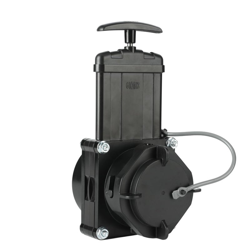 GLOBIZ RV Gate Valve 3Inch Hub to 3Inch Lug with Cap Glue on 3 PVC Sewer Pipe with Cement UVResistant Plastic Made1Pack Black8051 - Image 2