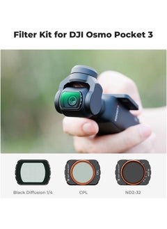 K&F Concept K&F Concept Magnetic Effect & ND & CPL Filter Set Compatible with DJI Osmo Pocket 3, 3 Pack CPL Black Diffusion 1/4 ND2-32 Filters Accessories, HD Optical Glass/Multi-Coated  - Image 2