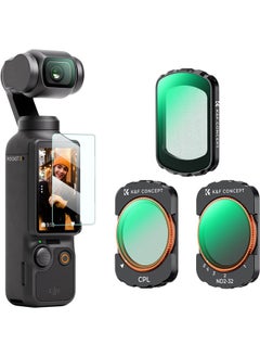 K&F Concept K&F Concept Magnetic Effect & ND & CPL Filter Set Compatible with DJI Osmo Pocket 3, 3 Pack CPL Black Diffusion 1/4 ND2-32 Filters Accessories, HD Optical Glass/Multi-Coated  - Image 1