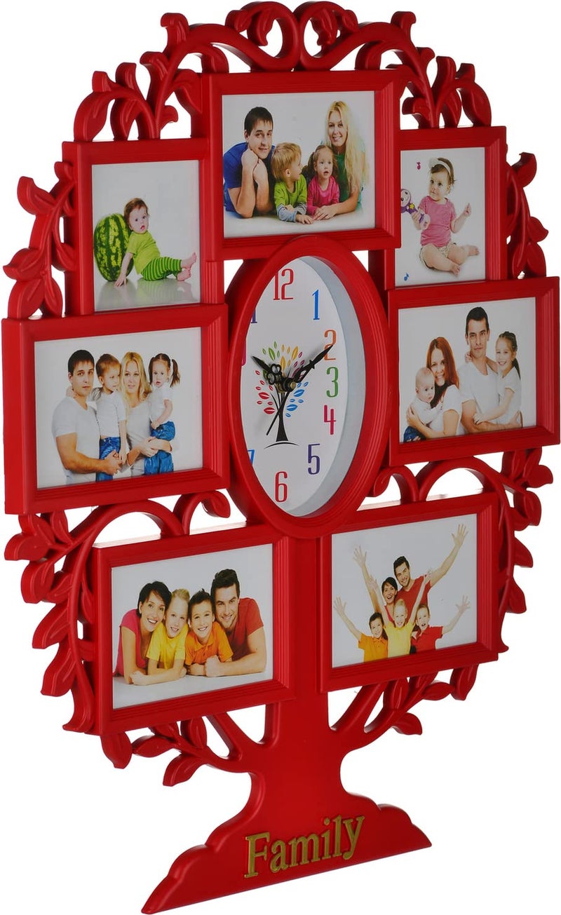 Harbour Analog Latest Stylish New Models Wall Clock with Photo Frames for Home Living Room Hall Bedroom (Size Height 58 CM X Width 48CM)- Home Decor Big Size Wall Clock Mz DDB5 - Image 3