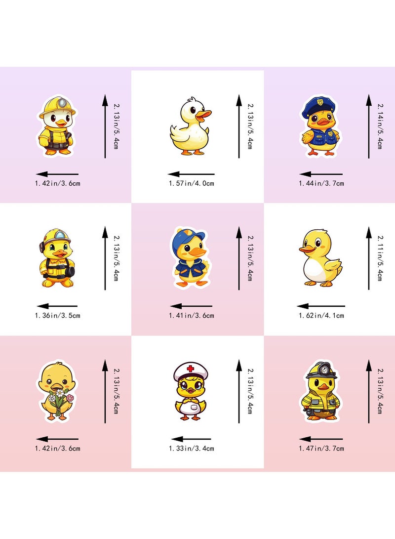 50 PCS Yellow Duck Stickers Waterproof Cute Yellow Duck Stickers Kawaii Animal Water Bottle Stickers for Kids - Image 5