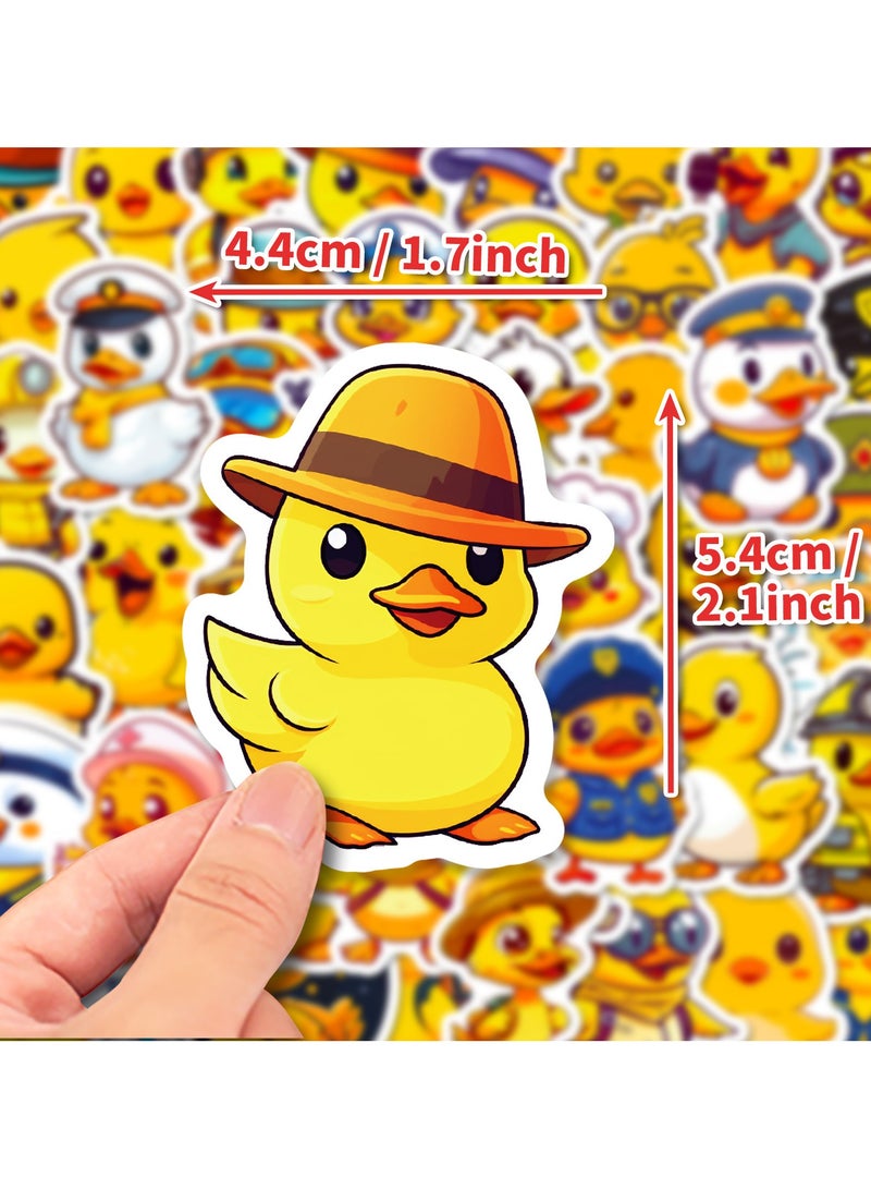 50 PCS Yellow Duck Stickers Waterproof Cute Yellow Duck Stickers Kawaii Animal Water Bottle Stickers for Kids - Image 2