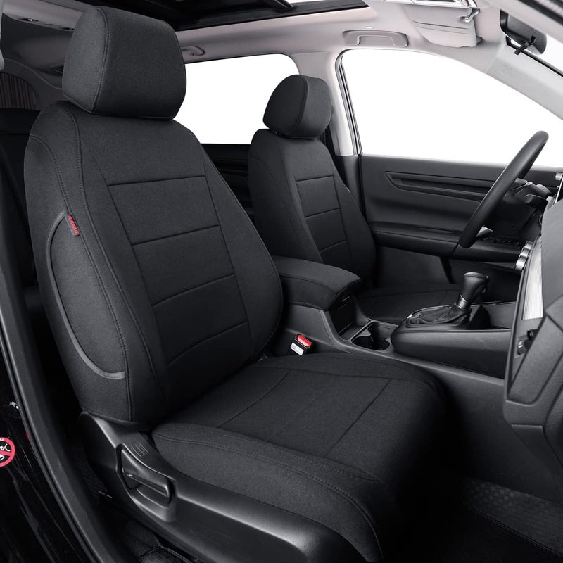 coverdream CRV Seat Covers Custom Fit for 20172021 2022 Honda CRV LX EX SE EXLTouringHybridFull Coverage Polyester Car Seat ProtectorFull SetBlack