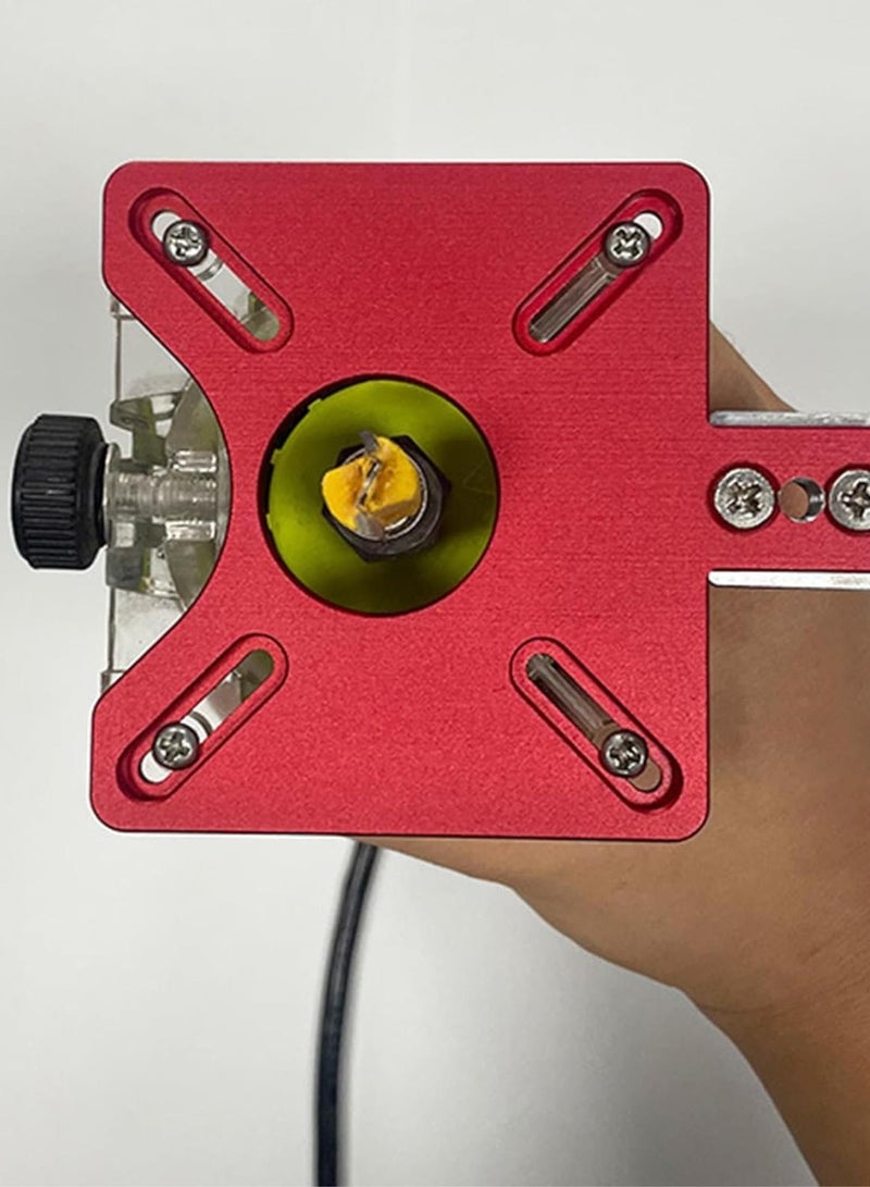 GGOOT Woodworking Grooving Tool Aluminum Alloy Doweling Guide Punch Locator for Router Milling Groove Bracket Cabinet Hardware Jig Woodworking Tool Red  - Image 5