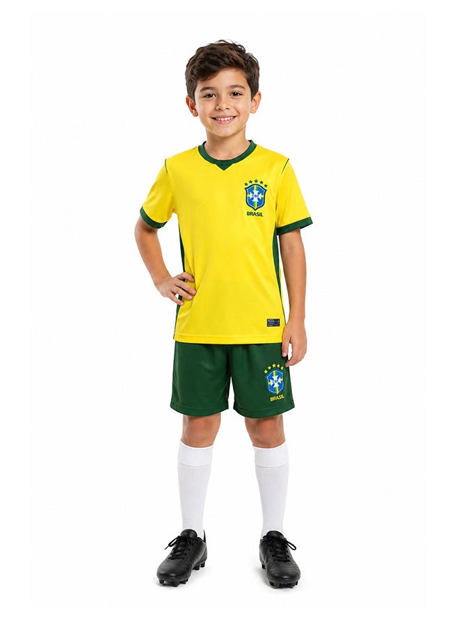 Toyland طقم قميص وشورت منتخب البرازيل 2026 لكأس العالم للأطفال - مقاس 32 (11-12 سنة) - Image 2