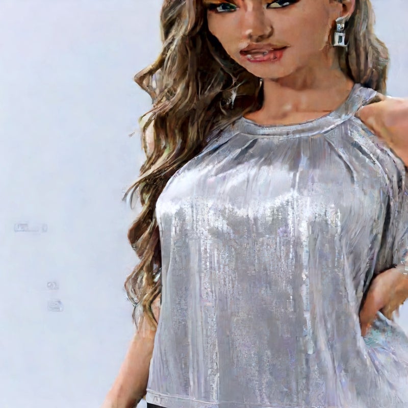 Women's Sleeveless Halter Neck Sequin Tank Top - Image 3