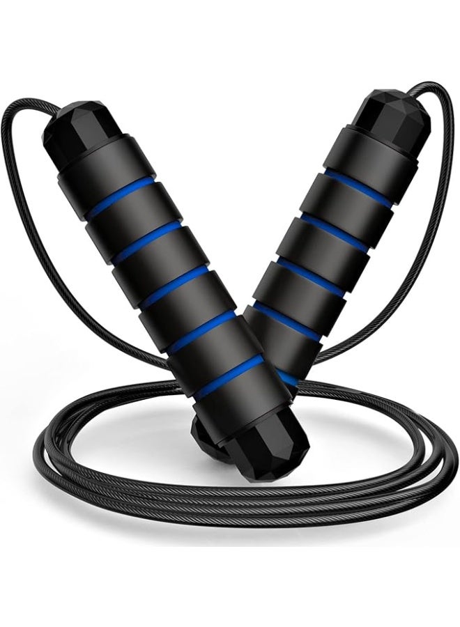Lynacz Original Jumping Rope Cable with Ball Bearings for Women, Men, and Kids, Adjustable Steel Jump Rope Workout with Foam Handles for Fitness, Home Exercise & Slim Body - Image 1