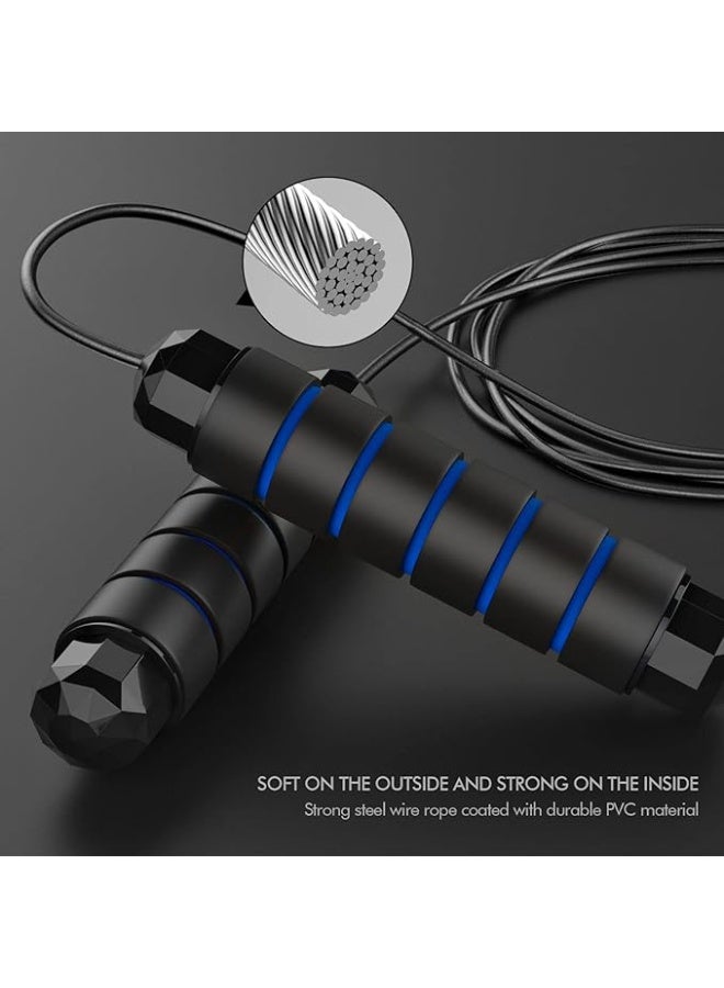 Lynacz Original Jumping Rope Cable with Ball Bearings for Women, Men, and Kids, Adjustable Steel Jump Rope Workout with Foam Handles for Fitness, Home Exercise & Slim Body - Image 4