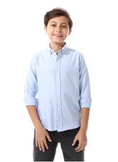 Andora Turn Down Collar Boys Oxford Shirt_ Sky Blue  - Image 1