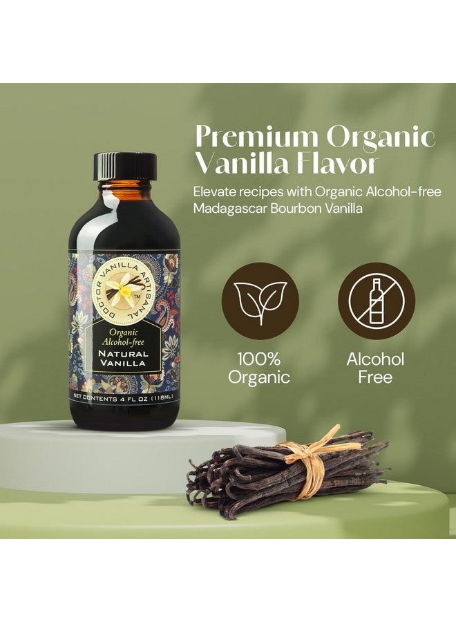 Generic Organic Alcohol-Free Natural Vanilla, For Baking, Sweet Drinks And More, Handcrafted From Madagascar Bourbon Vanilla Pods, Halal Certified, 4 Oz Bottle  - Image 2