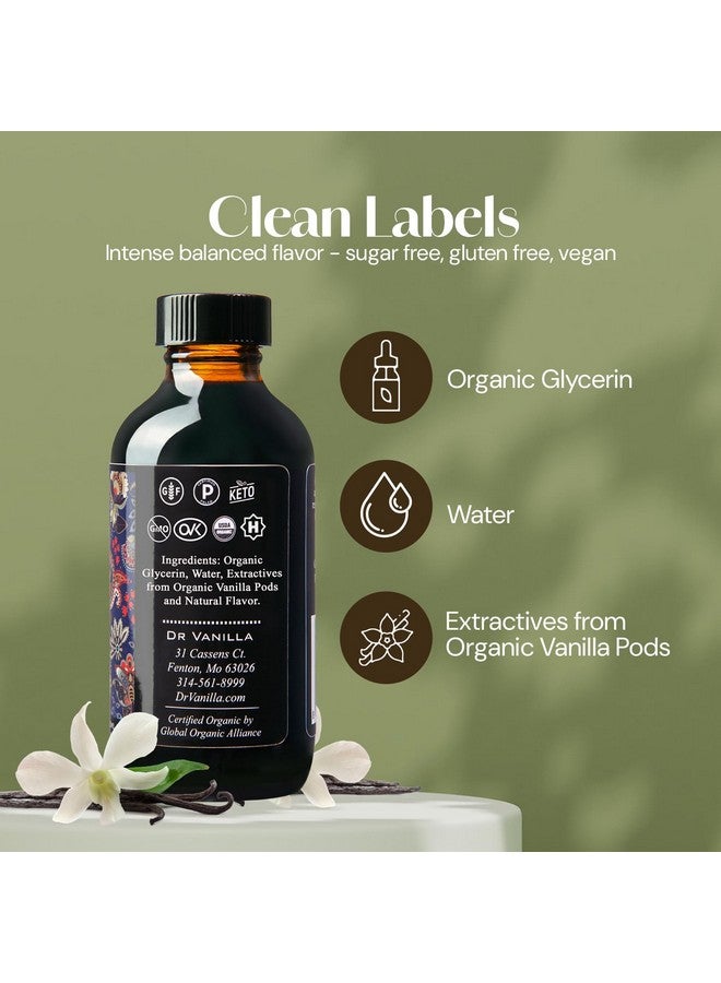 Generic Organic Alcohol-Free Natural Vanilla, For Baking, Sweet Drinks And More, Handcrafted From Madagascar Bourbon Vanilla Pods, Halal Certified, 4 Oz Bottle  - Image 4