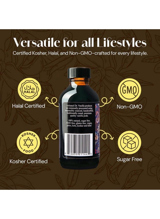 Generic Organic Alcohol-Free Natural Vanilla, For Baking, Sweet Drinks And More, Handcrafted From Madagascar Bourbon Vanilla Pods, Halal Certified, 4 Oz Bottle  - Image 3