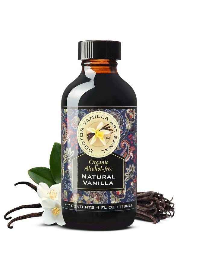 Generic Organic Alcohol-Free Natural Vanilla, For Baking, Sweet Drinks And More, Handcrafted From Madagascar Bourbon Vanilla Pods, Halal Certified, 4 Oz Bottle  - Image 1