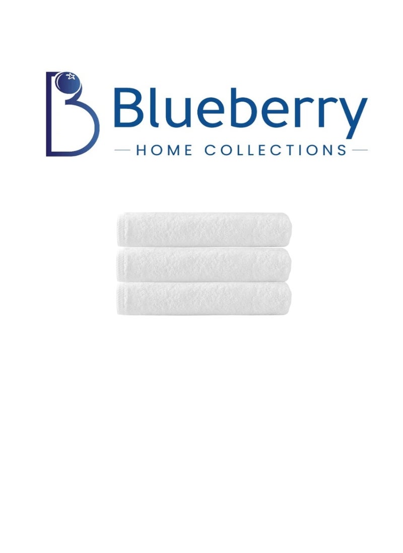 Blueberry Pack of 3 - Face towel -100% cotton Small Size(30x30 cm) Highly Absorbent And Super Durable, Color - White - Image 1