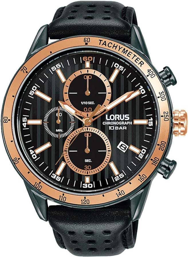 LORUS Mens Analog Quartz Watch With Leather Bracelet Rm333Gx9 - Image 1