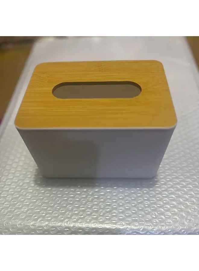 الدرج الورقي الأبيض متعدد الوظائف - طاولة قهوة - صندوق تخزين المناديل - Image 1