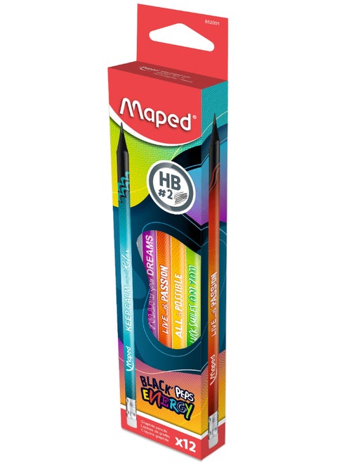 Graphite Pen Energy Hb Eraser Box X12