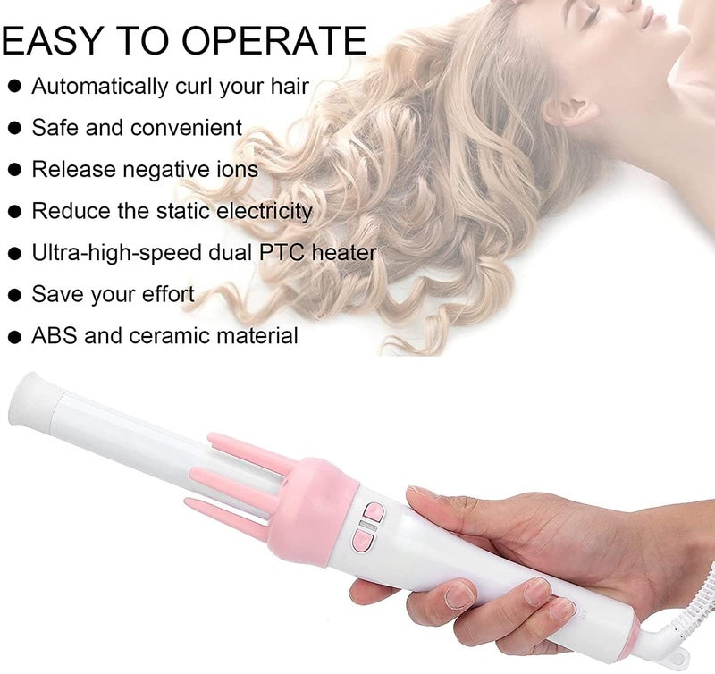 Zorzel Hair Curler Professional Ceramic Curling Iron Automatic 360 Rotating Hair Curler Electric Curling Wand For Home Salon Use Multicolour - Image 2