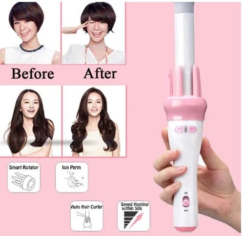 Zorzel Hair Curler Professional Ceramic Curling Iron Automatic 360 Rotating Hair Curler Electric Curling Wand For Home Salon Use Multicolour - Image 3