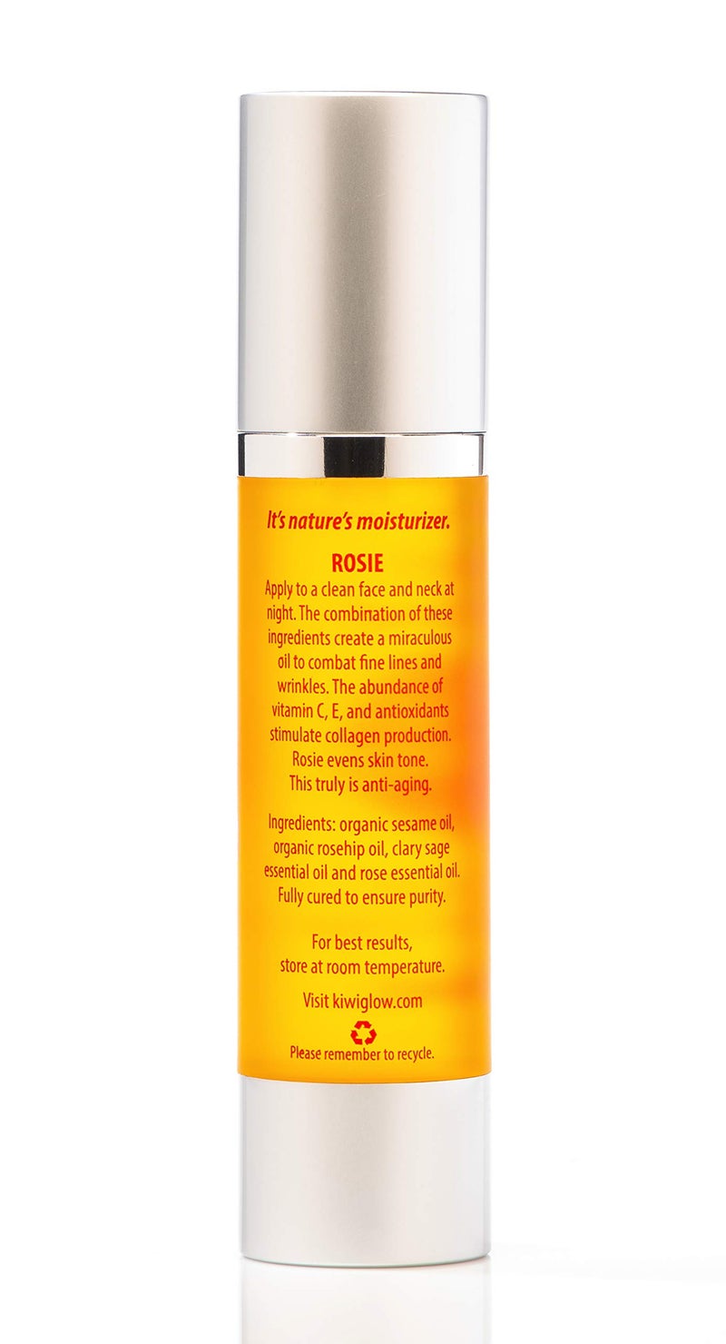 kiwi glow Rosie Face Oil â€“ Rose & Clary Sage Glow Serum for Balanced, Radiant Skin â€“ 1.7 oz - Image 2