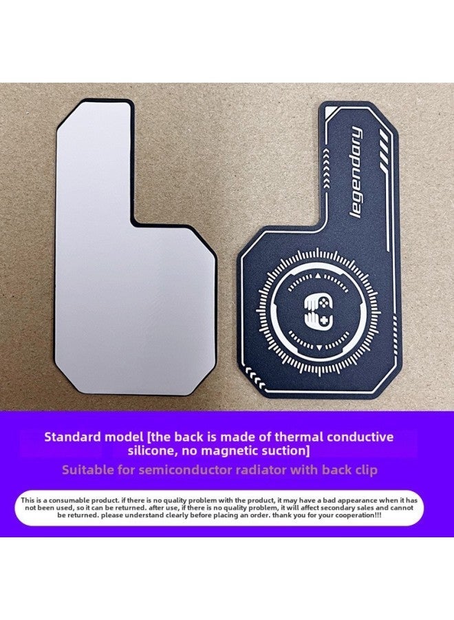 Mobile Phone Cooler Heat Sink Semiconductor Refrigeration Surface Amplifier Upgraded Third Generation Cooling Plate-Color:Even Heating Piece—back Clip Style - Image 1
