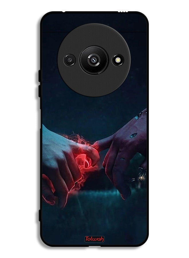 Tolwak Xiaomi Redmi A3 4G Protective Case Cover Burning Hands - Image 1
