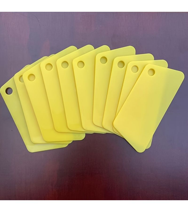 12pcs Yellow Plastic Squeegee Film Scraper for Window Cleaning DIY Home Office - Image 2