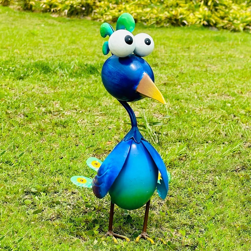 Kircust Peacock Decor Metal Yard Art Outdoor Statues Lawn Decorations Outside Garden Peacocks Decoration for Home - Image 2