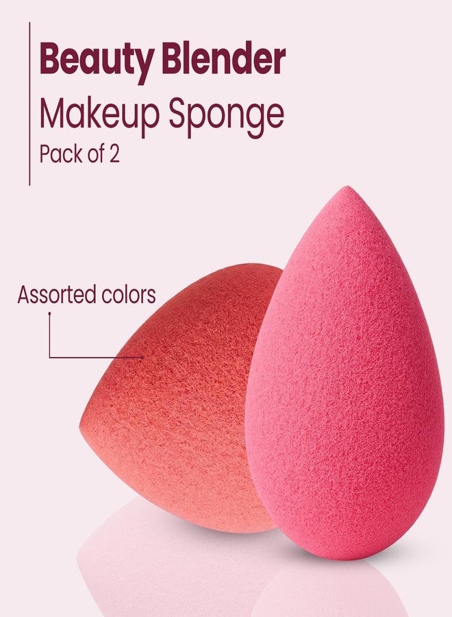 MKSL Beauty Blender Sponge Set of 2, Soft Blending Puff for Liquid Foundation, Cream and Powder, Wet and Dry Makeup Applicator for Women - Image 2