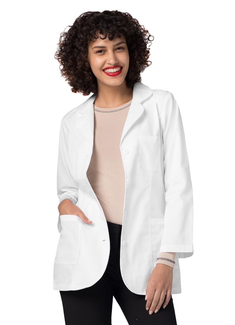Adar Uniforms, Universal Lab Coats for Women - Princess Cut 30" Consultation Lab Coat - 806 - White - XL