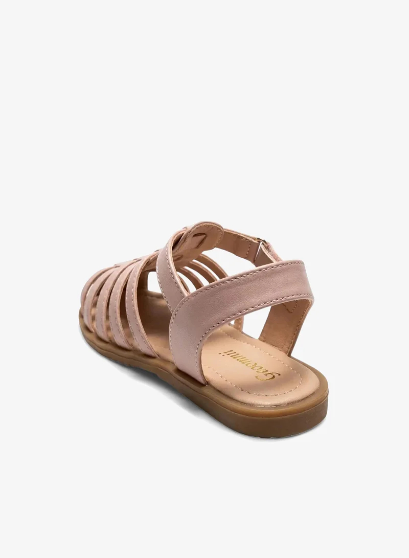 Geoomnii Pink Junior Girls’ Sandals with Backstrap – Soft, Comfortable & Secure Fit for Women | Best Price UAE