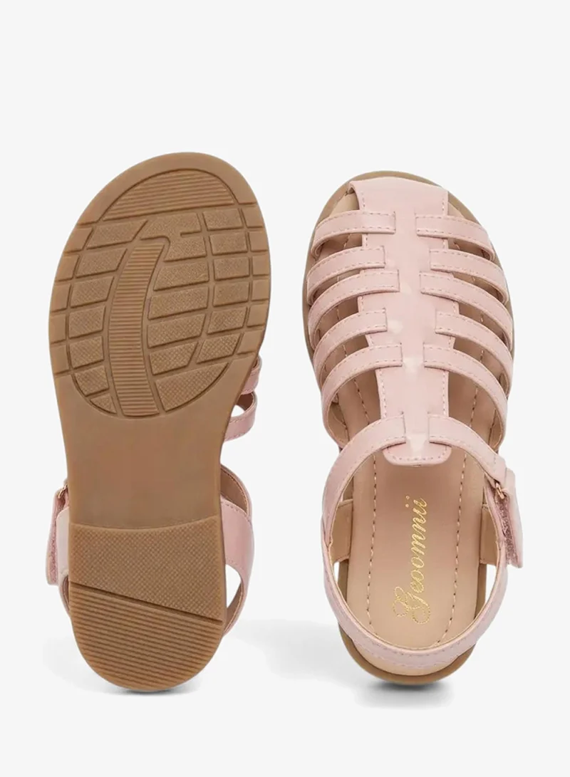 Geoomnii Pink Junior Girls’ Sandals with Backstrap – Soft, Comfortable & Secure Fit for Women | Best Price UAE