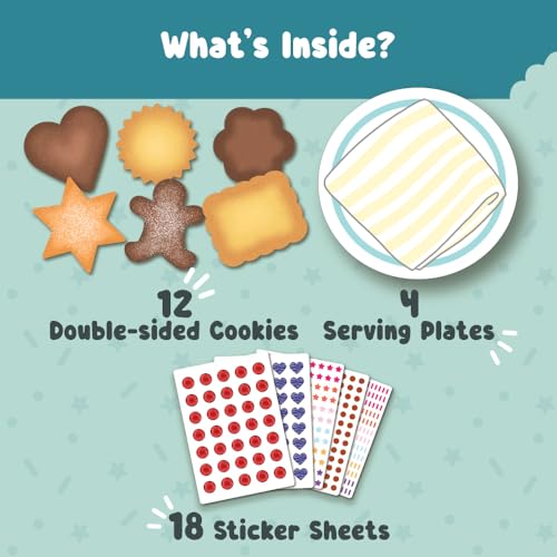Binca Stickies Cookie Cafe, Sticker Art Activity Kit - 2000+ Stickers, Mess-Free Pretend Play, DIY Sticker Art for Toddlers, Kids Travel Activities, Craft Kits & Gifts for Boys & Girls Ages 4,5,6,7 - Image 2