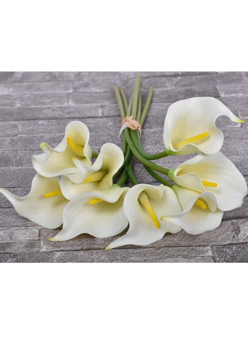 8 قطع زهور اصطناعية تعمل باللمس الحقيقي زنبق الكالا نباتات اصطناعية زهور وهمية باقة زهور للمنزل وحفلات الزفاف وديكور المناسبات - Image 1