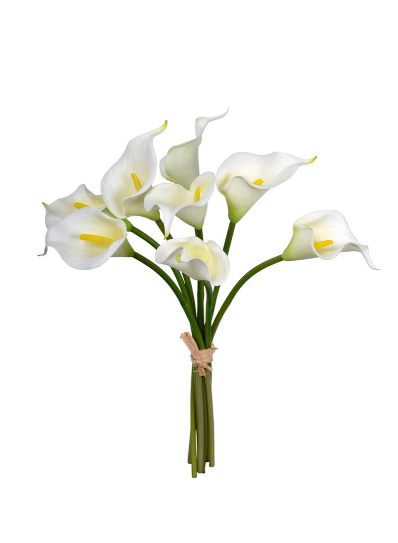 8 قطع زهور اصطناعية تعمل باللمس الحقيقي زنبق الكالا نباتات اصطناعية زهور وهمية باقة زهور للمنزل وحفلات الزفاف وديكور المناسبات - Image 2
